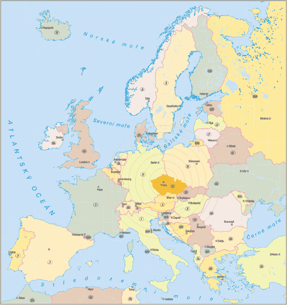 Skalní města na mapě Evropy